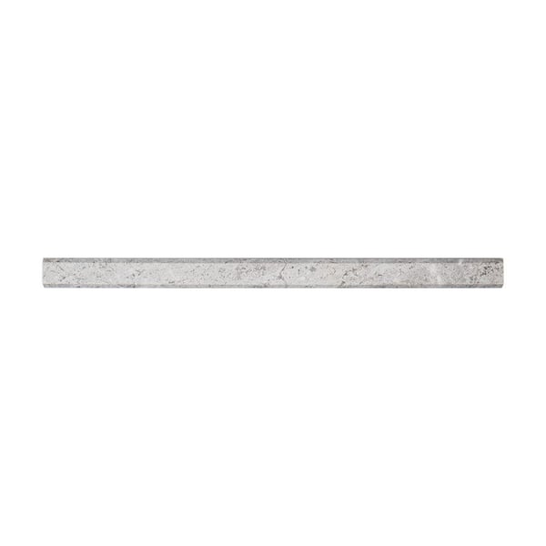 Jeffrey Court Knight Grey .75 in. x 12 in. Honed Marble Wall Pencil ...