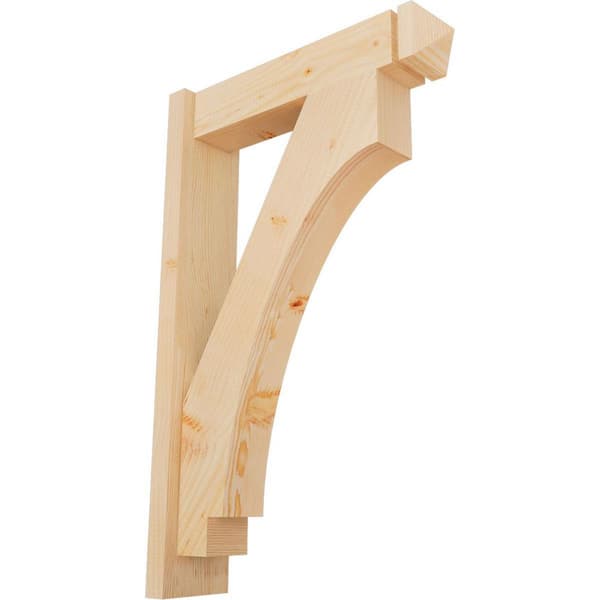 Ekena Millwork 6 in. x 34 in. x 22 in. Douglas Fir Imperial Arts and Crafts Smooth Outlooker