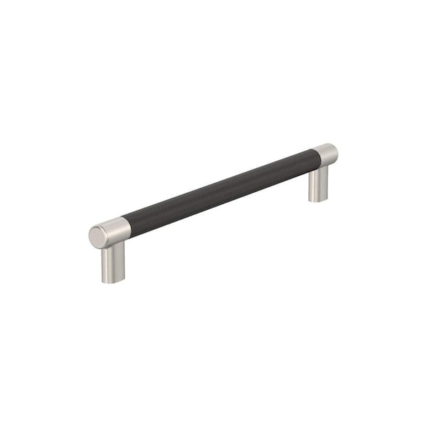 Amerock Esquire 12 in. (305mm) Modern Satin Nickel/Oil-Rubbed Bronze Bar Appliance Pull