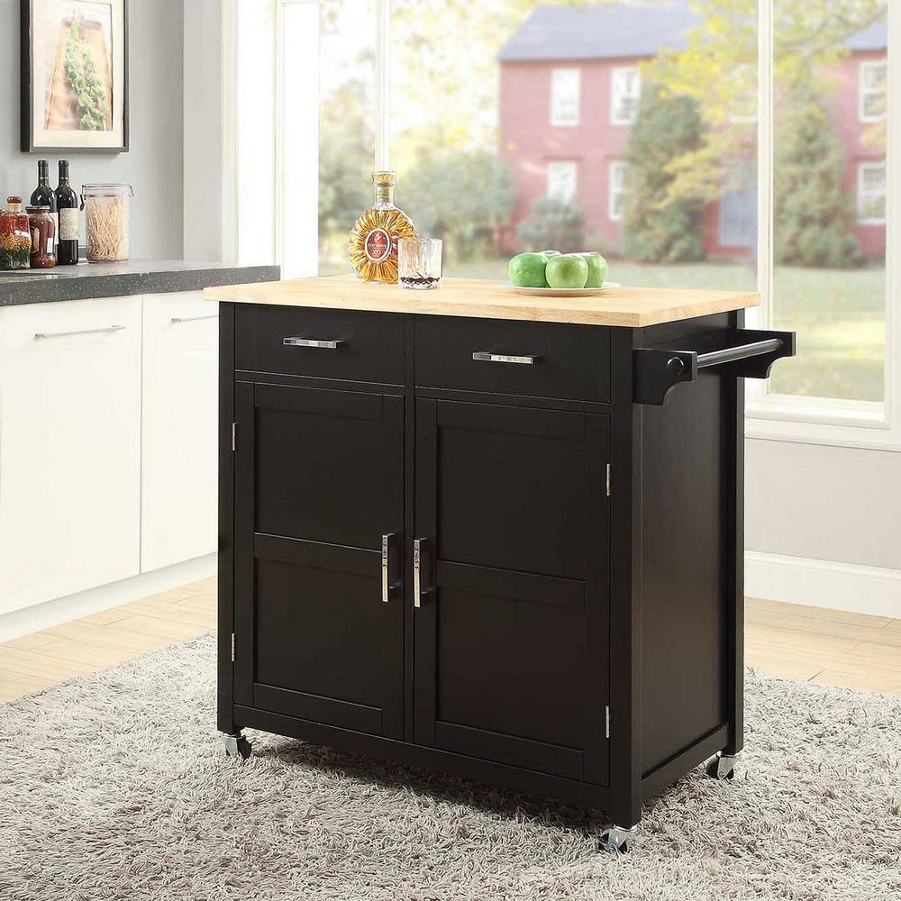 Macie Black Small Kitchen Cart - thumbnail 8
