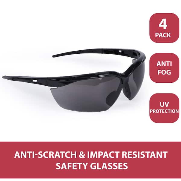 Black, Outdoor Color Lens Black Temple (4-Pairs)