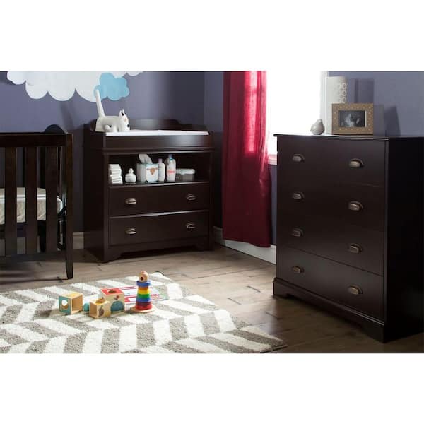 South Shore Fundy Tide 2-Drawer Espresso Changing Table