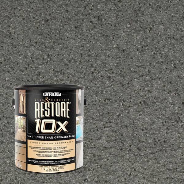 Rust-Oleum Restore 1-gal. Pewter Deck and Concrete 10X Resurfacer