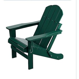 Dark Green Wood Folding Relaxing Arm Rest Adirondack Chair