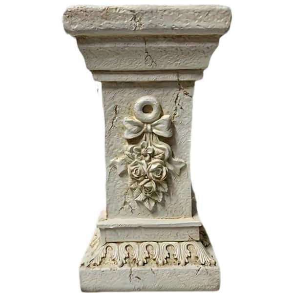 12 in. Resin Garden Decorative Column, Retro Elegant Ancient Greek Style, for Garden Decoration, Weddings, outdoor Use