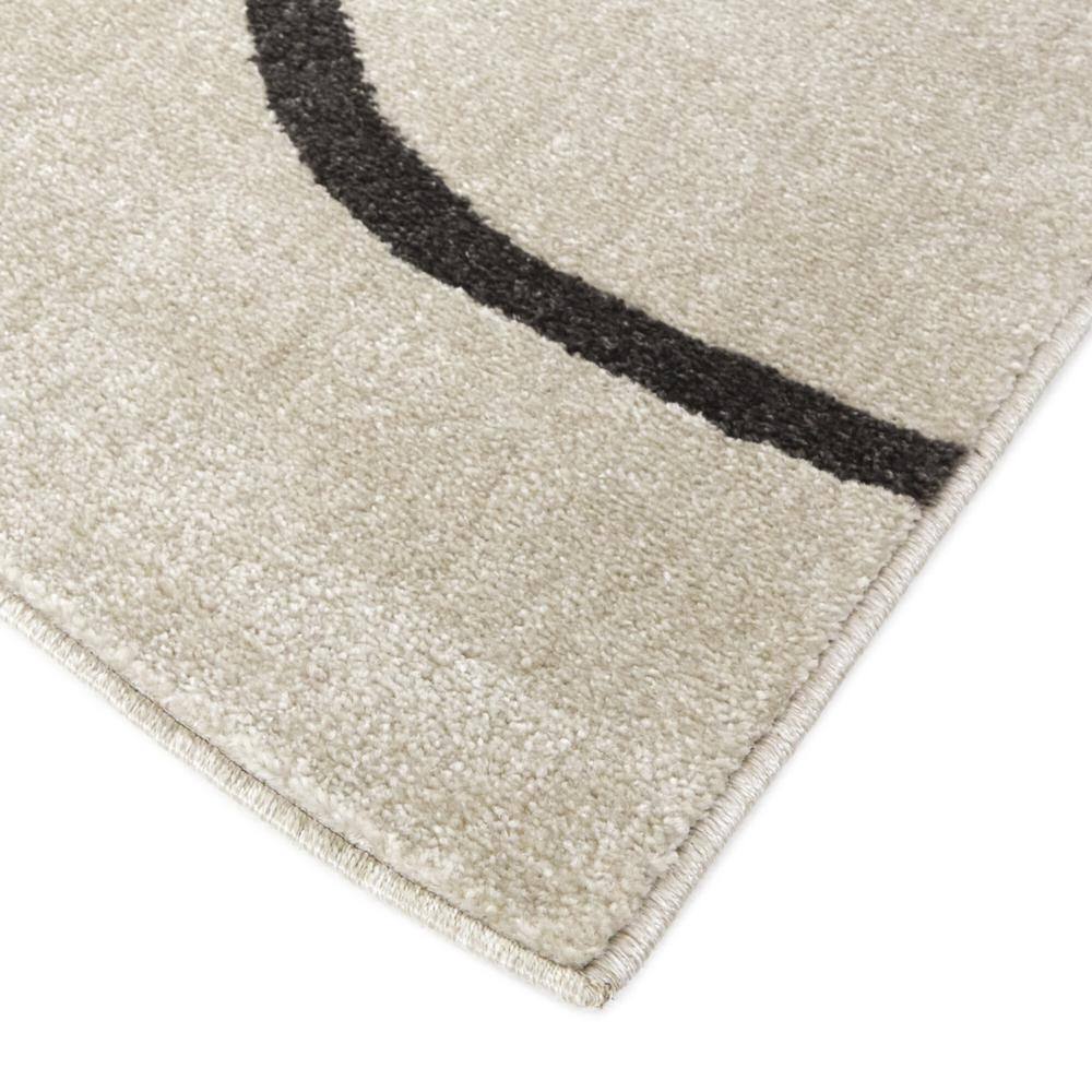 Yellow and Beige Abstract Rectangular Area Rug 5'3" x 7'