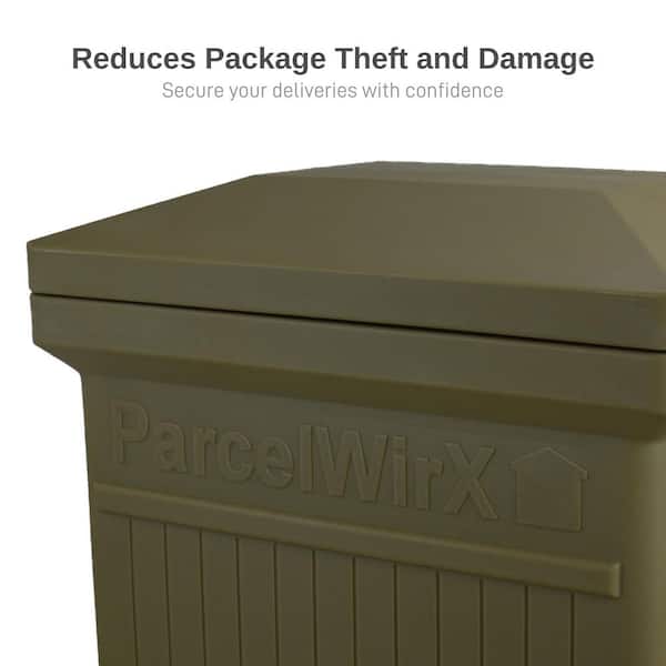 OAK ParcelWirx Delivery Box Vertical with smart lock Premium OAK ParcelWirx Delivery Box Vertical with smart lock Premium