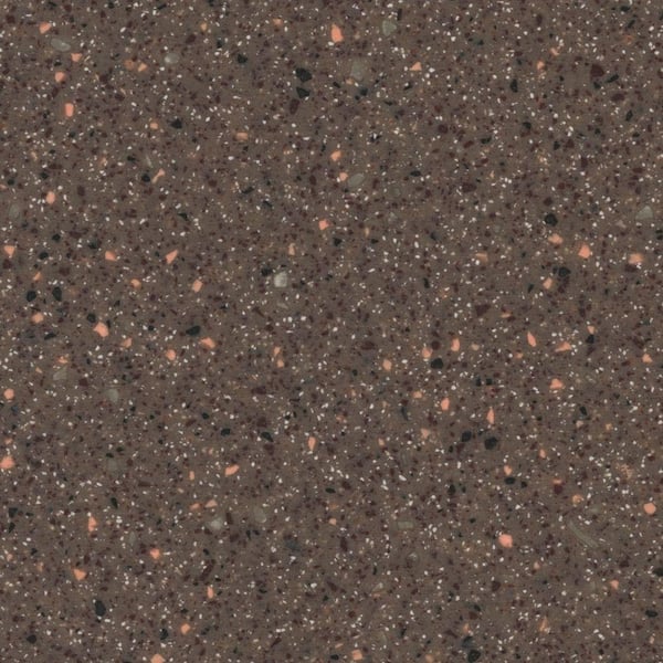 2 in. x 2 in. Solid Surface Countertop Sample in Allspice Quartz