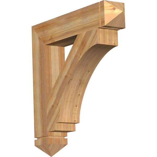 Ekena Millwork 6 in. x 34 in. x 34 in. Western Red Cedar Imperial Arts and Crafts Rough Sawn