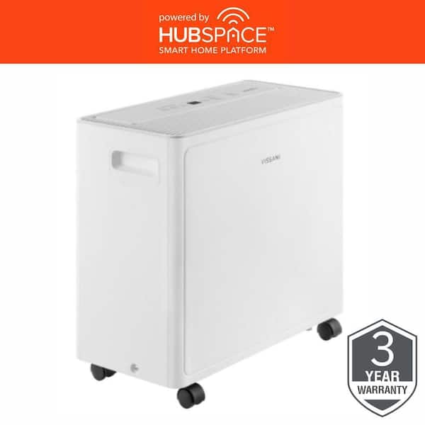 35 pt. 3,000 sq. ft. Smart Dehumidifier in White for Basement, Garage, or Wet Rooms, Energy Star, Powered by Hubspace