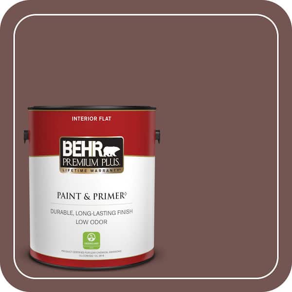 BEHR PREMIUM PLUS 1 gal. #MQ1-53 Rosy Sandstone Flat Low Odor Interior Paint & Primer