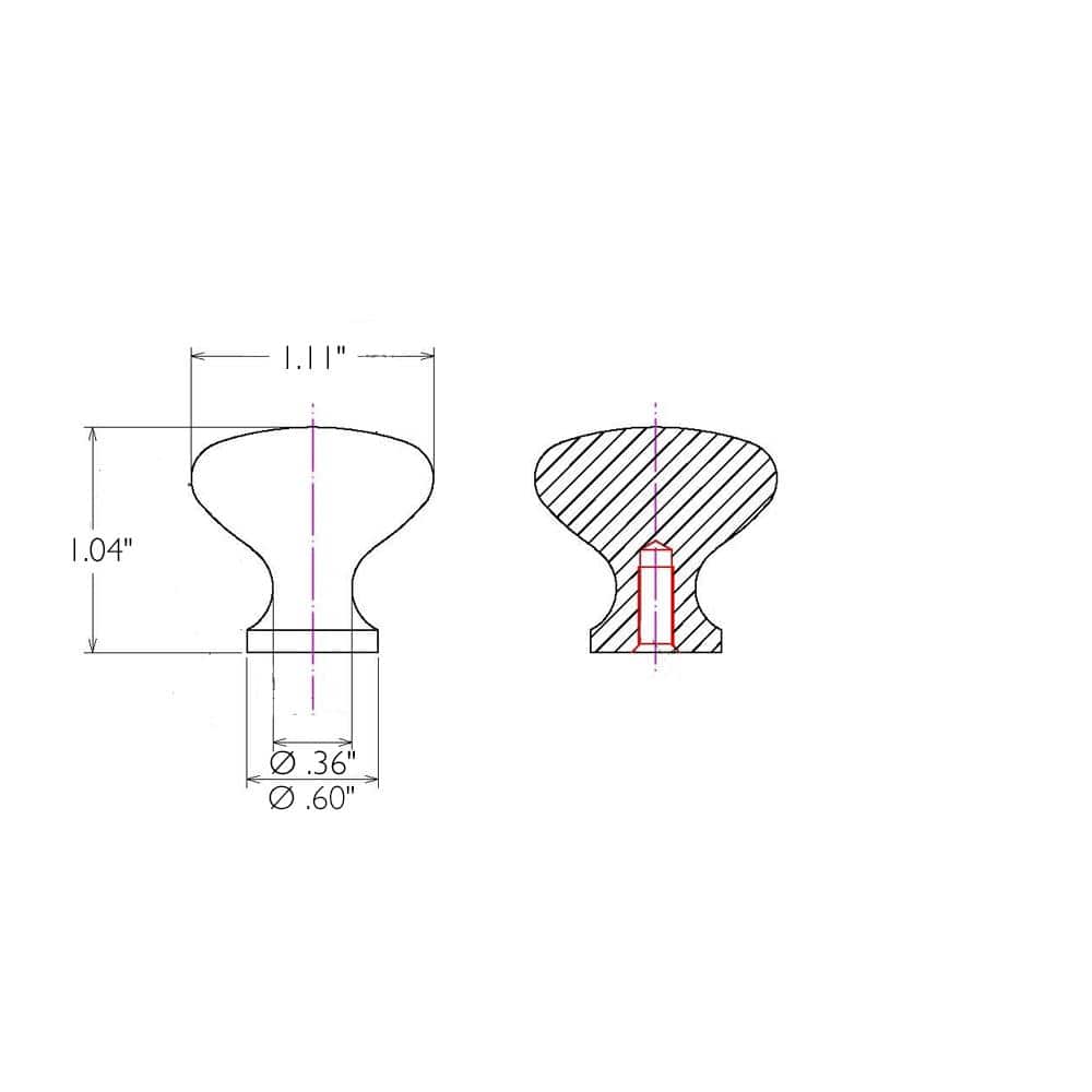 Brushed Nickel Round Traditional Cabinet Knob with Mounting Hardware