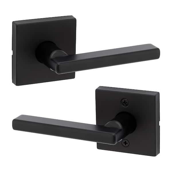 Halifax Square Matte Black Hall/Closet Passage Door Handle