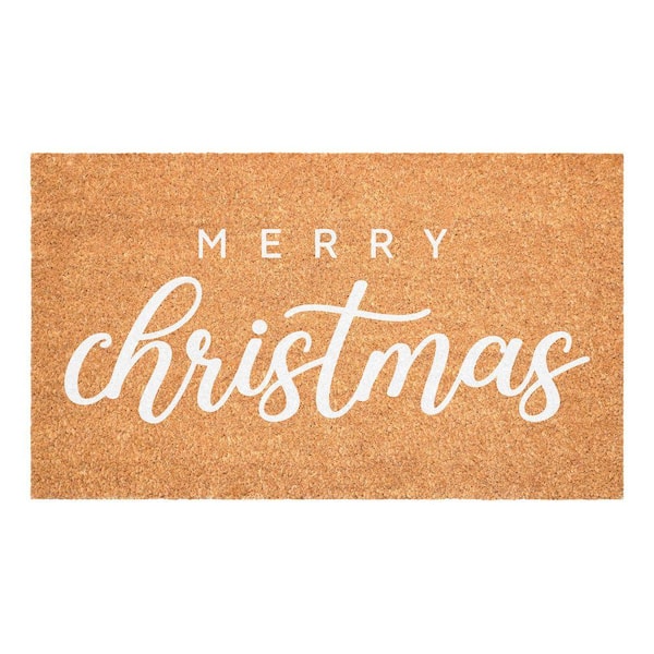 White Classic Christmas Doormat 24" x 36"