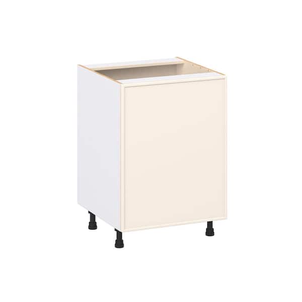 J COLLECTION Fairview 24 in. W x 24 in. D x 34.5 in. H Assembled Slim Shaker Sink Base Kitchen Cabinet in Washed Linen