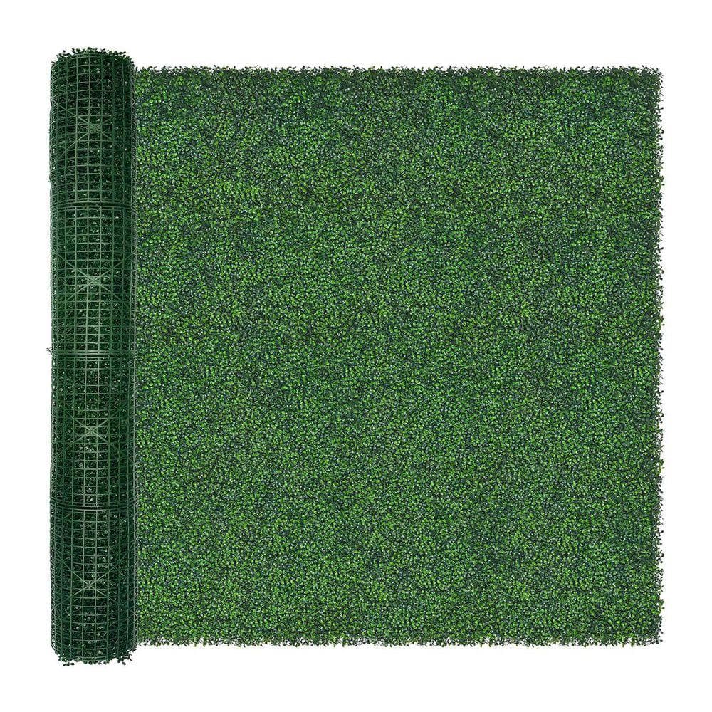 Justincity 72 in. x 144 in. 72 sqft Green Artificial Ivy Boxwood