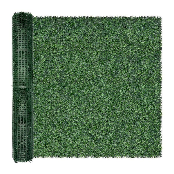 Justincity 72 in. x 144 in. 72 sqft Green Artificial Ivy Boxwood