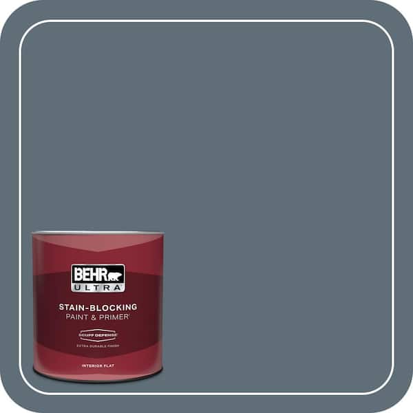 BEHR ULTRA 1 qt. #N480-6 NYPD Extra Durable Flat Interior Paint & Primer