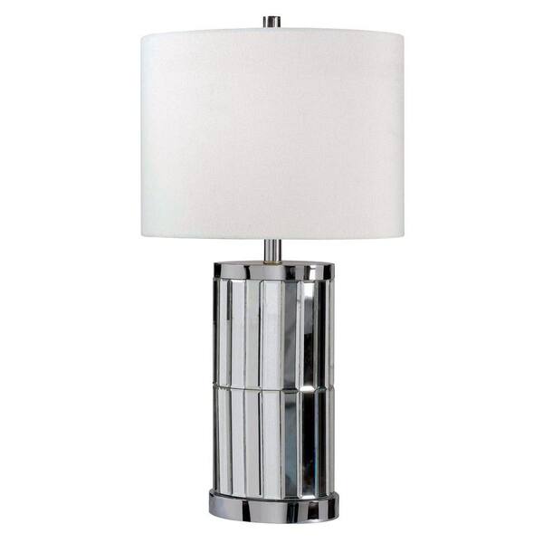 Kenroy Home Lustre 28 in. Chrome Mirror Table Lamp