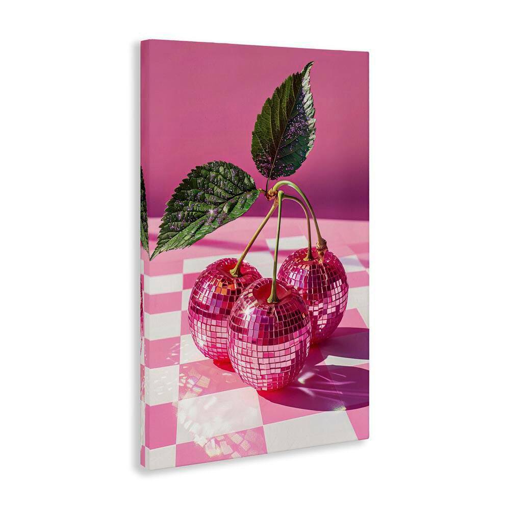 Disco Cherries on Checkered by LSR Design Studio Unframed Abstract Graphic Art Print 45 in. x 30 in. price history on PriceWatchPro