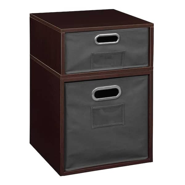 Regency 19.5 in. H x 13 in. W x 13 in. D Brown Wood 2-Cube Organizer