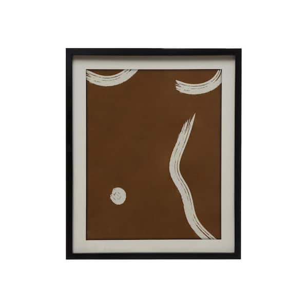 Storied Home "Abstract Design" Wood Framed Glass Home Wall Art Print 23.6 in. x 19.6 in.