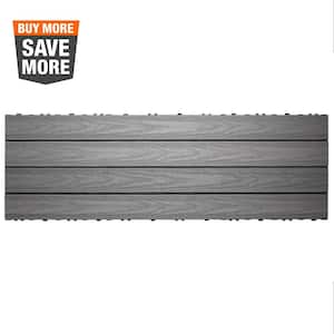 UltraShield Naturale 1 ft. x 3 ft. Quick Deck Outdoor Composite Deck Tile in Westminster Gray (15 sq. ft. Per Box)