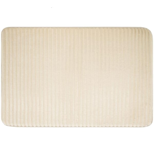 Mohawk Home Roswell 17 in. x 24 in. Papyrus Beige Polyester Machine Washable Bath Mat