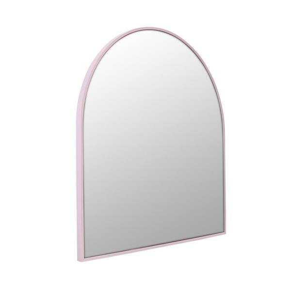 Framed Arched Bathroom Vanity Mirror, Pink Vanity Mirror Frames