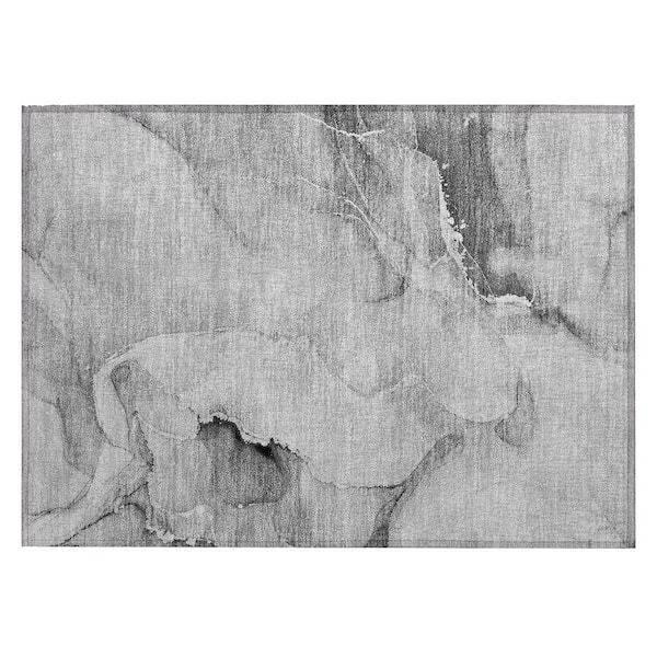 Chantille ACN521 Gray 1 ft. 8 in. x 2 ft. 6 in. Machine Washable Indoor/Outdoor Geometric Area Rug