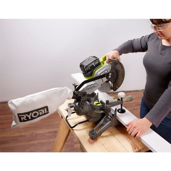 RYOBI 18V ONE+ Cordless 7-1/4 in. Compound Miter Saw with 4.0 Ah