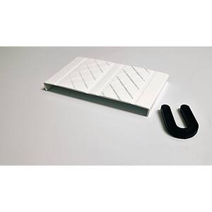 1/2 in. x 5.69 in. x 3 in. Classic White PVC Decking Board Cover Sample