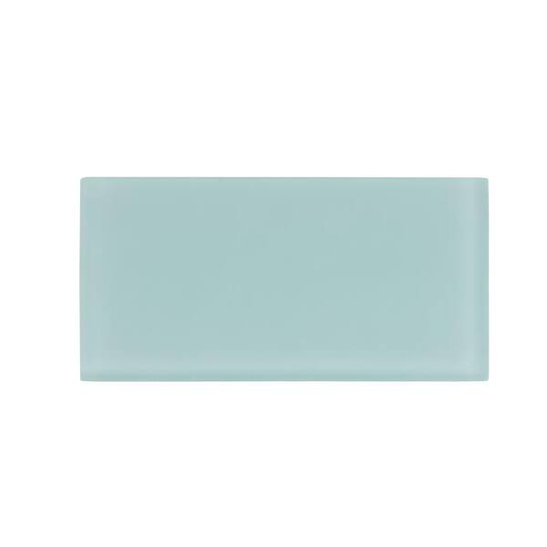 Apollo Tile Light Blue 3 in. x 6 in. Matte Finished Glass Mosaic