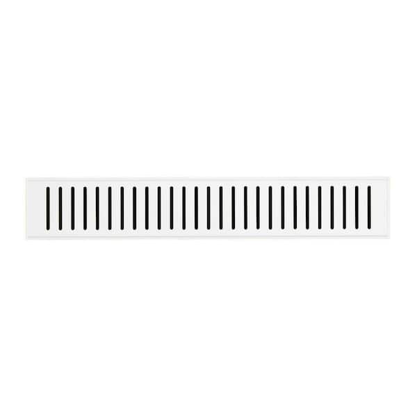 Voltaire 18 in. Stainless Steel Linear Shower Drain in Matte White