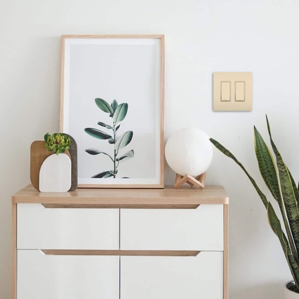Ivory Matte Oversized 2 Gang Screwless Wall Plate