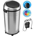 23 Gallon Stainless Steel Touchless Sensor Trash Can with Odor Control System and Removable Wheels, Extra-Large Capacity