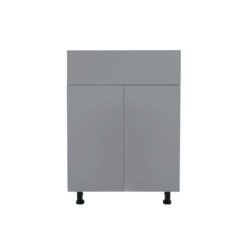 Radiance 33 in. W x 24 in. D x 34.50 in. H Ready to Assemble Slab Base Kitchen Cabinet in Matte Grey price history on PriceWatchPro