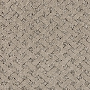 Sharp Perception Sophisticated Gray 37 oz. Polyester Pattern Installed Carpet