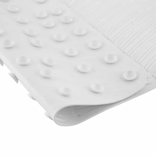 M Moda at Home Enterprises Ltd. Harlequin Tub Mat 100% Natural Rubber 15.75 in. x 27.5 in., White