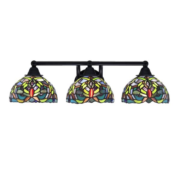 Unbranded Madison 24 in. 3-Light Matte Black Vanity Light