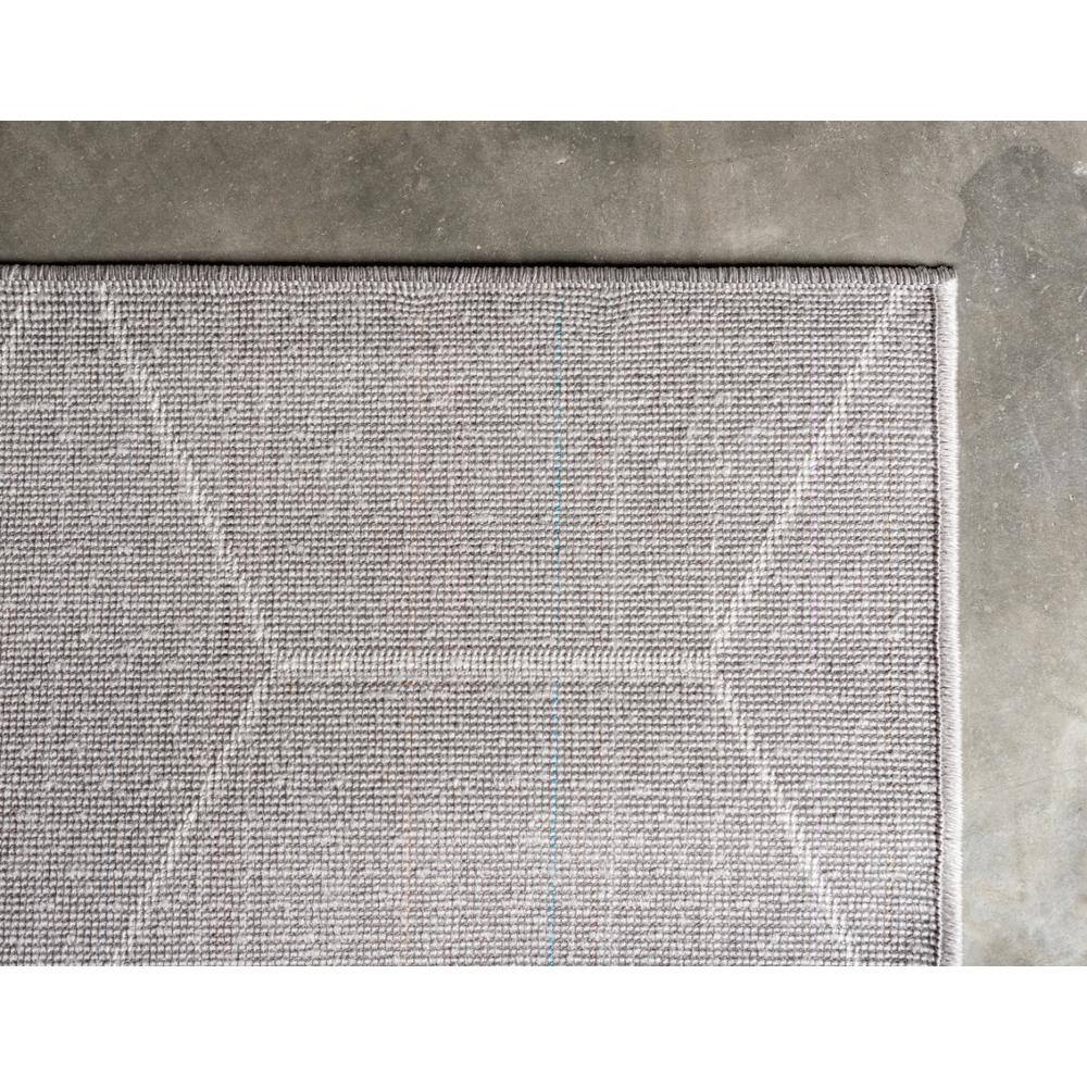 Light Gray 9' x 12' Synthetic Trellis Area Rug