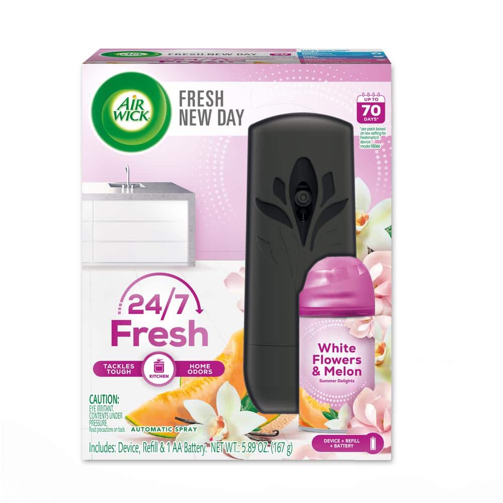 Air Wick Life Scents Freshmatic Ultra 6.17 oz. Summer Delights Automatic  Air Freshener Dispenser With Refill Kit 62338-92944 - The Home Depot