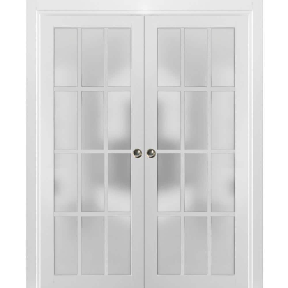 60 in. x 96 in. 2 Panel White Finished Solid Wood Sliding Door with Hardware price history on PriceWatchPro