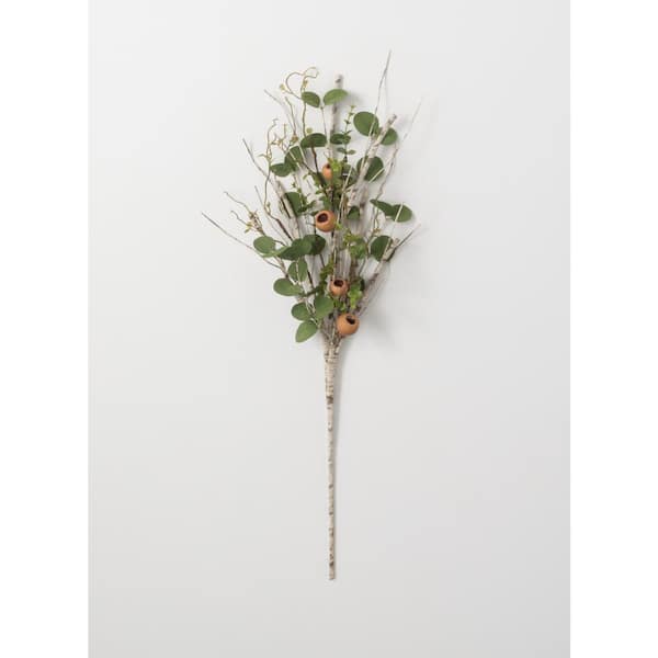 28" Artificial Green Birch, Eucalyptus & Pod Spray