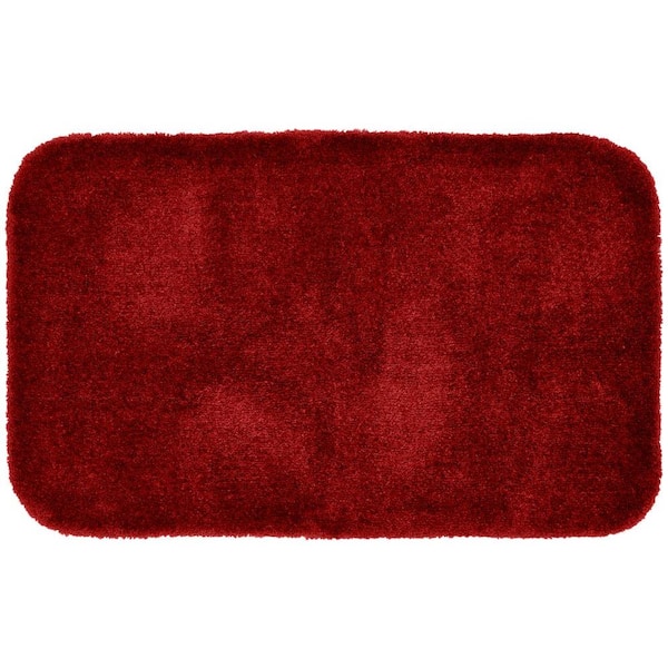 Garland Rug Finest Luxury Chili Pepper Red 24 in. x 40 in. Washable Bathroom Accent Rug