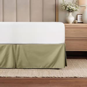 14 in. Sage Solid California King Bed Skirt