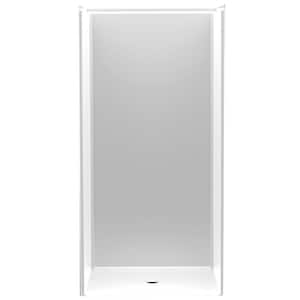 Accessible AcrylX 36 in. x 36 in. x 75 in. 1-Piece Shower Stall with Center Drain in White