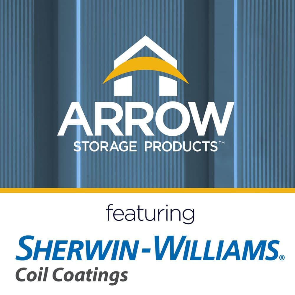 10 ft. x 7 ft. Blue Grey Galvanized Steel Storage Shed