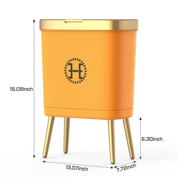 Retro Classic Tin Look Trash Can with Tight Dog-proof Lid I Pop