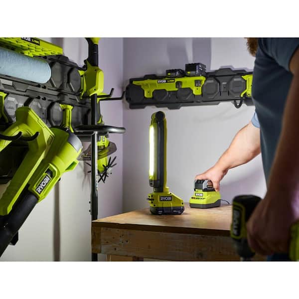 RYOBI - ONE+ 18V Cordless LED Workbench Light Kit with 4.0 Ah Battery, 2.0 Ah Battery, and Charger